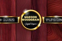 Maroon Woodgrain Digital Papers - 04 Variations Product Image 1