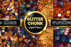 Glitter Chunk Glitter Digital Papers - 04 Variations Product Image 1