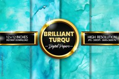 Brilliant Turqu Digital Papers - 04 Variations Product Image 1