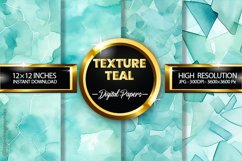 Texture Teal Digital Papers - 04 Variations Product Image 1