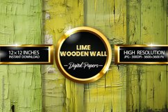 Lime Wooden Wall Digital Papers - 04 Variations Product Image 1