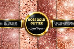 Rose Gold Glitter Digital Papers - 04 Variations Product Image 1