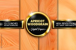 Apricot Woodgrain Digital Papers - 04 Variations Product Image 1