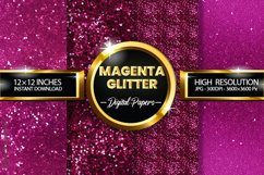 Magenta Glitter Digital Papers - 04 Variations Product Image 1