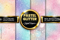 Pastel Glitter Digital Papers - 04 Variations Product Image 1