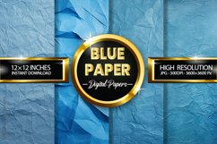 Blue Paper Digital Papers - 04 Variations Product Image 1