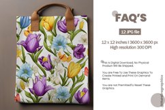 Seamless Flower Digital Papers, Flowers Pattern Product Image 2