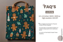 Gingbread Seamless Pattern Digital Papers, Gingbread Pattern Product Image 2