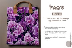 Orchid Seamless Flower Digital Papers, Flowers Pattern Product Image 2