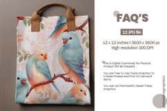 Seamless Birds Pattern Digital Papers, Birds Pattern Product Image 2