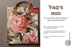 Peonies Seamless Flower Digital Papers, Flowers Pattern Product Image 2