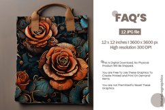 Steampunk Roses Digital Papers, Flowers Pattern Product Image 2