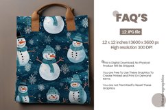 Seamless Snow Man Digital Papers, Winter Pattern Product Image 2