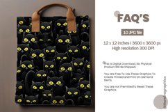 Horror Black Cat Digital Papers, Scary Pattern Product Image 2