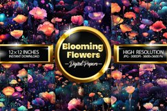 Blooming Seamless Flower Digital Papers, Flowers Pattern Product Image 1