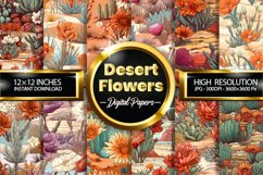 Desert Seamless Flower Digital Papers, Flowers Pattern Product Image 1