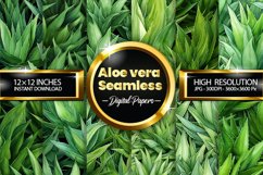 Aloe Vera Seamless Pattern Digital Papers, Plant Patterns Product Image 1