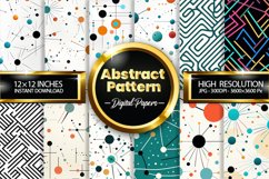 Abstract Seamless Pattern Digital Papers, Abstract Shapes Product Image 1