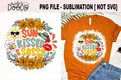 Sun Kissed And Sassy Sublimation PNG | Hand Drawn Product Image 1