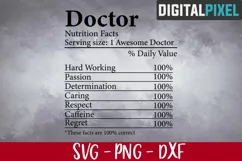 Doctor Facts Svg, Doctor Svg, Nutrition Facts Svg, Doctor Product Image 1