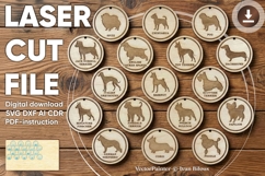 Dog breeds Labels - laser cut file, laser engraved Product Image 1