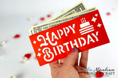 Birthday Money Holder Svg| Money Wallet Paper Cut Envelope Product Image 1