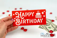 Birthday Money Holder Svg| Money Wallet Paper Cut Envelope Product Image 2
