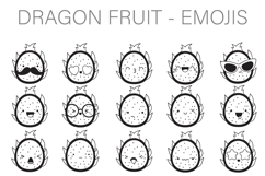 Dragon Fruit Emojis Dingbats Product Image 1