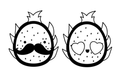 Dragon Fruit Emojis Dingbats Product Image 4