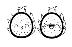 Dragon Fruit Emojis Dingbats Product Image 5