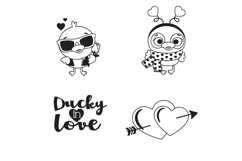Ducky in Love Dingbats Product Image 8