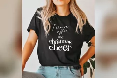 I Run on Coffee and Christmas Cheer svg retro christmas pod Product Image 1