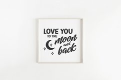 Love You to the Moon and Back quote design svg png Product Image 1