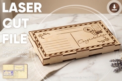 Cash envelope - laser cut file, Wedding gift box pattern Product Image 1