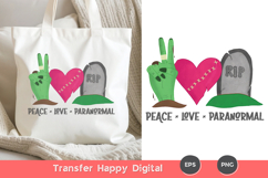 Peace Love Paranormal Halloween Sublimation Design Product Image 2