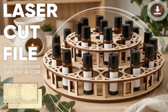 Essential Oil Stand Bottle holder - laser cut file Product Image 1