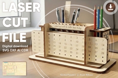 Eternal Calendar - laser cut file, Perpetual calendar SVG Product Image 1