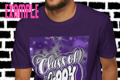 Airbrush Class of 2004 Purple &amp; Silver Digital Reunion PNG Product Image 5