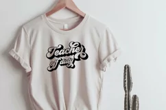 Teacher off duty svg retro teacher t shirt design png Product Image 1
