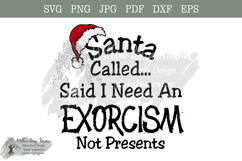 Santa funny Goth Christmas svg Product Image 1
