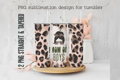 SEAMLESS mom of boys tumbler wrap sublimation funny leopard Product Image 1