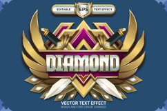 Diamond Game Badge with Editable Text Effect Product Image 1