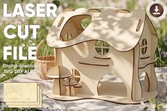 Fairy dollhouse - laser cut file, Glowforge pattern Product Image 1