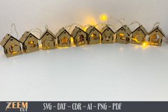 Fairy Lights House Template Laser Cut SVG files Product Image 4