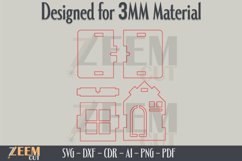 Fairy Lights House Template Laser Cut SVG files Product Image 5
