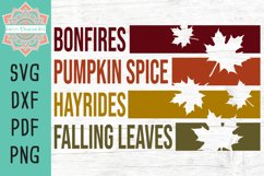 Fall Colors Word Design For Cut, Sublimation, or Print Product Image 2