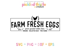 Digital Farmhouse Decor SVG - Rustic Egg Basket Farm Sign