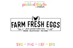 Digital Farmhouse Decor SVG - Rustic Egg Basket Farm Sign