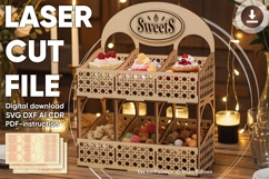 Display Stand - Laser Cut SVG Easter plan for Sweets Product Image 1