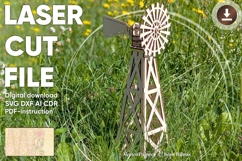 Farm Windmill - laser cut file, Glowforge file Product Image 1
